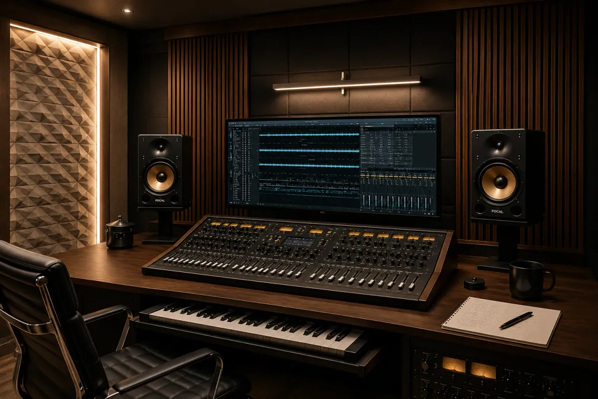 Unshakeable Music recording studio control room